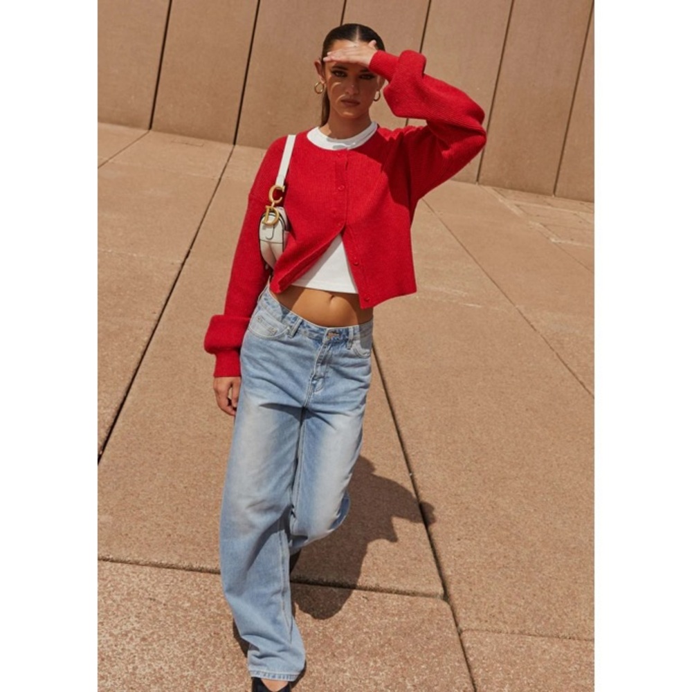 PepperMayo Daphne Knit Cardigan - Cherry